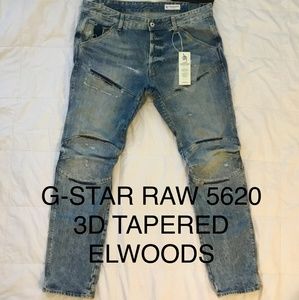 G STAR RAW 5620 ELWOODS 3D TAPERED MENS JEANS